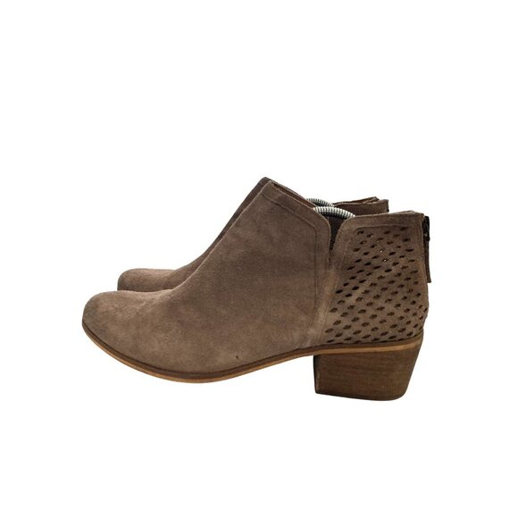 Susina Womens size 11M Taupe Suede Leather Zipper Back Closure Ankle Boots - Picture 2 of 7